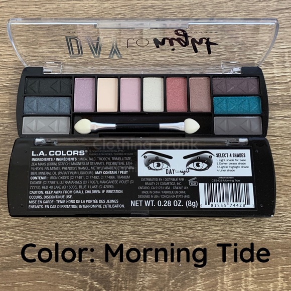 🔴 NWT L.A. Colors Day to Night Eyeshadow Palette – Morning Tide (12 Shades) - Picture 3 of 3